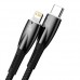 PD Кабель Baseus Glimmer Series Fast Charging Data Cable Type-C to iP 20W 2m чорний CADH000101