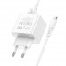 Мережевий зарядний пристрій BOROFONE BAS12A Erudite single port 18W/QC3.0/1USB + Micro білий Мережевий зарядний пристрій BOROFONE BAS12A Erudite single port 18W/QC3.0/1USB + Micro білий