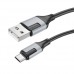 Кабель BOROFONE BX101 Creator charging data cable for Micro 2.4A/1m чорний