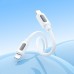 PD Кабель BOROFONE BX114 Structure Silicone Type-C to Lightning 27W/1m білий