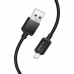 Кабель BOROFONE BX120 Placer charging data cable Micro 2.4A/1m чорний