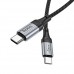 PD Кабель HOCO X102 Fresh 60W charging data cable Type-C to Type-C 1m. чорний
