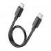 PD Кабель HOCO X96 Hyper 60W fast charging data cable Type-C to Type-C(L=0.25M) чорний