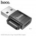 Перехідник HOCO UA31D USB male to Type-C female USB2.0 adapter чорний