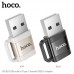 Перехідник HOCO UA31D USB male to Type-C female USB2.0 adapter чорний