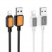 Кабель HOCO X108 Benefit silicone charging data cable iP 2.4A/1m белый