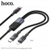PD Кабель HOCO U139 C to C+iP 100W fast charging data cable 1.2m чорний