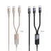 PD Кабель HOCO U139 C to C+C 100W fast charging data cable 1.2m чорний