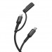 PD Кабель HOCO U142 2-in-1 magnetic C to C 240W (48V/5A)/Type-C to MagSafe3 140W (28V/5A) чорний