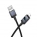 Кабель HOCO X118 Generous charging data cable with display iP чорний