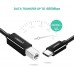 Кабель для принтера UGREEN US241 USB-C to USB 2.0 Print Cable 2m чорный (50446)