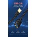 Кабель (удлинитель) USB-штекер-гнездо Ugreen US129 USB 3.0 Extension Male Cable 3m чорный (30127)