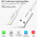 Кабель для зарядки Ugeen US155 USB-Lightning MFI 1м Nickel Plated белый 20728 кабель синхронизации