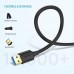 Кабель Ugreen US128  USB 3.0 A Male to Male Cable 1m  чорный  (10370)