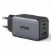 Сетевое зарядное устройство UGREEN CD244 GaN Fast Charger USB-A+2 xUSB-C 65W EU Серый (10335) Сетевое зарядное устройство UGREEN CD244 GaN Fast Charger USB-A+2 xUSB-C 65W EU Серый (10335)