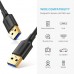 Кабель UGREEN   US128  USB 3.0 A Male to Male Cable 2m  чорный  (10371)