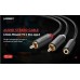 Аудио кабель UGREEN   AV102 3.5mm Female to 2 RCA Male Audio Cable 1m серый (10588)