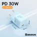 Сетевое зарядное усттройство Baseus GaN5 Fast Charger (mini) 1C 30W голубой (CCGN070603)