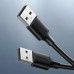 Кабель UGREEN US102 USB-A 2.0 Male to Male 2м чорный (10311)