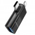 Переходник  Borofone BV18 iP male/Type-C male to USB female USB2.0 2-in-1 adapter  чорный