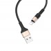 Кабель Hoco X26 USB to Lightning 1m черный золотистый