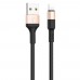Кабель Hoco X26 USB to Lightning 1m черный золотистый