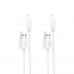 Кабель Hoco X1 2 кабеля USB to Lightning 1m белый