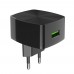 Сетевое зарядное устройство Hoco C70A USB QC черное