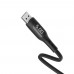 Кабель Hoco S6 с таймером USB to MicroUSB 1.2m черный