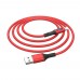 Кабель Hoco U79 с индикатором USB to Lightning 1.2m красный
