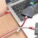 Кабель Hoco U97 2в1 USB to Lightning/ Type-C 1m черный красный