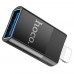 Адаптер переходник Hoco UA17 Lightning to USB 2.0 (F) черный
