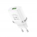 Сетевое зарядное устройство Hoco C12Q USB QC 18W белое