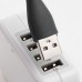 USB LED лампочка гибкая 3W, холодный свет черная