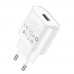 Сетевое зарядное устройство Hoco C109A USB QC 18W белое
