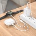 Кабель Borofone BQ22 2в1 USB to Lightning/ iWatch Qi 1.2m белый
