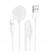 Кабель Borofone BQ22 2в1 USB to Lightning/ iWatch Qi 1.2m белый