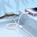 Кабель Borofone BQ22 2в1 USB to Lightning/ iWatch Qi 1.2m белый