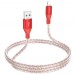 Кабель Borofone BX96 USB to Lightning 1m красный