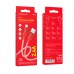 Кабель Borofone BX96 USB to Lightning 1m красный