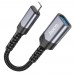 Мультиадаптер хаб Hoco UA24 Lightning to USB 2.0 серый