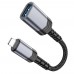 Мультиадаптер хаб Hoco UA24 Lightning to USB 2.0 серый