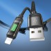 Кабель Hoco U126 с индикатором USB to Lightning 1.2m черный
