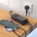 Сетевое зарядное устройство удлинитель Hoco NS4 USB/ 2 Type-C PD 65W черный