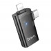 Адаптер переходник Hoco UA36E 2в1 Lightning/ Type-C to USB черный