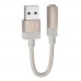 Адаптер переходник Hoco UPA32D USB to Jack 3.5 золотистый