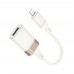 Адаптер переходник Hoco UA39 Lightning to USB 2.0 apricot