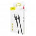 Кабель Baseus cafule Cable USB For Type-C 2A 2m серый+чорный