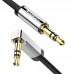 Аудио-кабель угловой Ugreen AV119 3.5mm Male to 3.5mm Male оплетка нейлоновая 3 метра черный (UGR-10728)