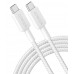 Кабель Anker 322 USB-C to USB-C-1.8m Nylon белый (6908157)